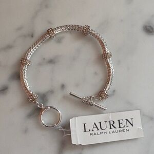 Lauren Ralph Lauren Silver Textured Bracelet